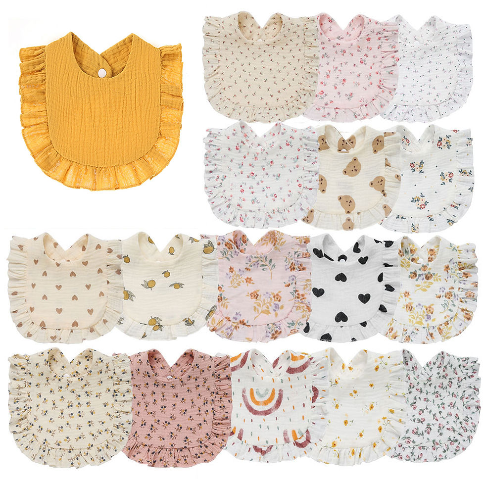 Thumbnail: Pure Cotton Lace Bib for Babies and Children