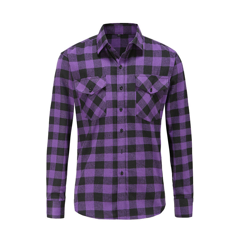 Thumbnail: New Fall Winter Plaid Long Sleeve Shirt Jacket for Men