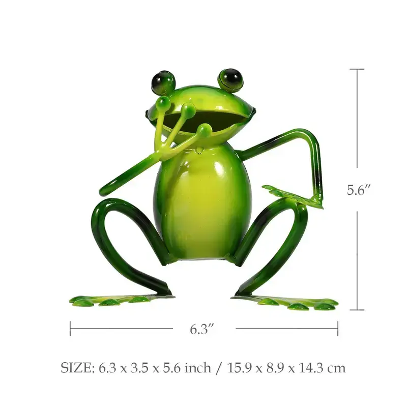 Thumbnail: Creative Iron Frog Sculpture for Home and Garden Decor