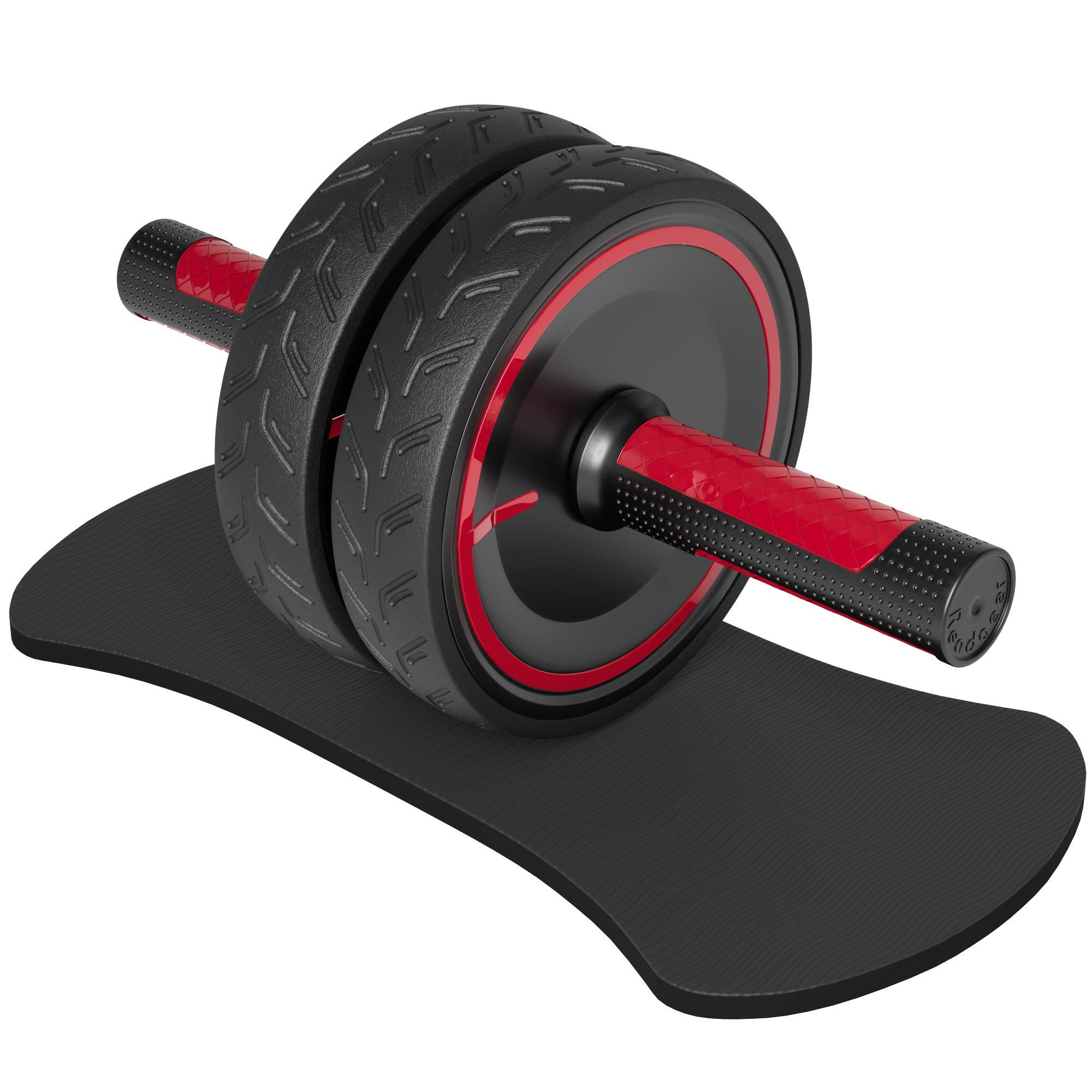 READAEER Metal Handle Ab Roller Wheel with Knee Pad Abdominal Exercise for Home 