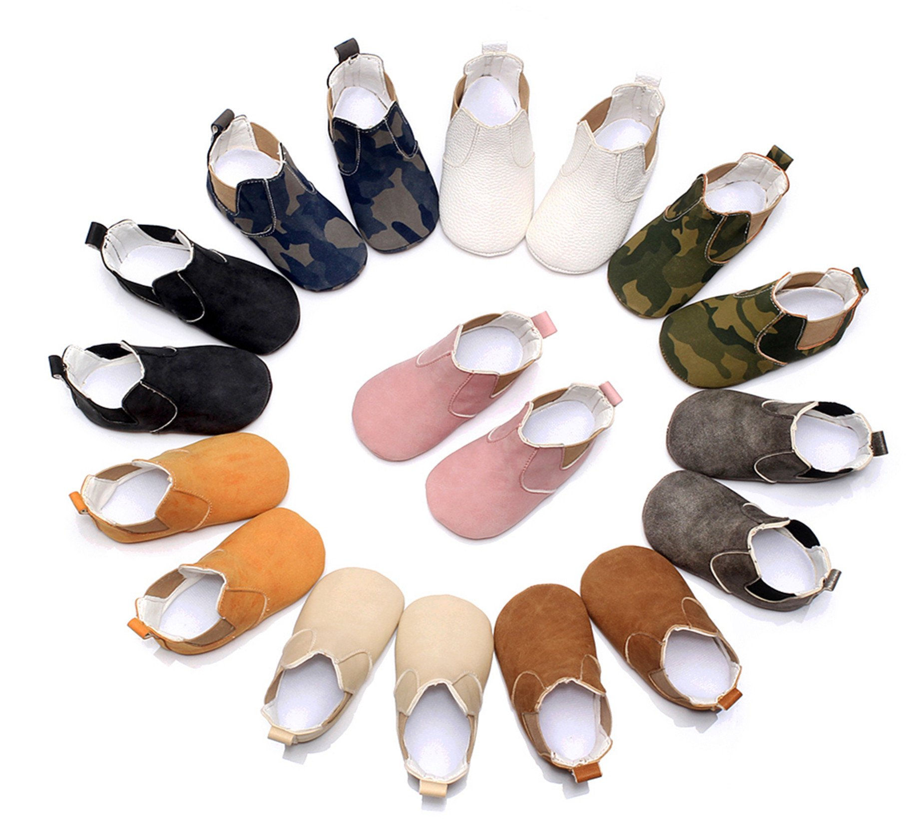 Elastic PU Soft Toddler Shoes for Babies and Children