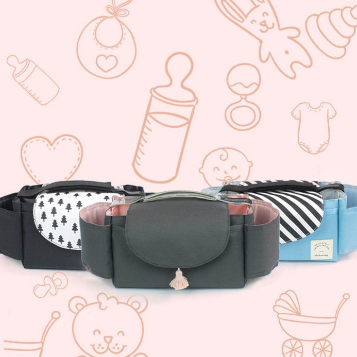 Thumbnail: Multifunctional Baby Stroller Hanging Diaper Bag