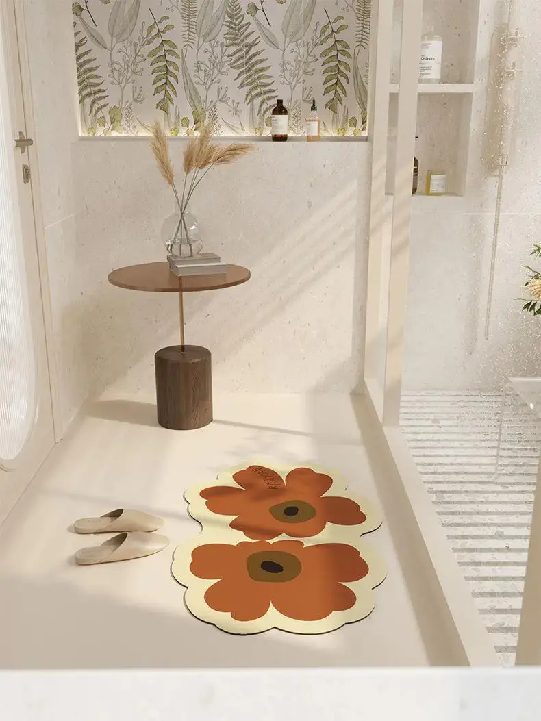 Thumbnail: Flower Shaped Floor Mat for Kitchen and Home Decor