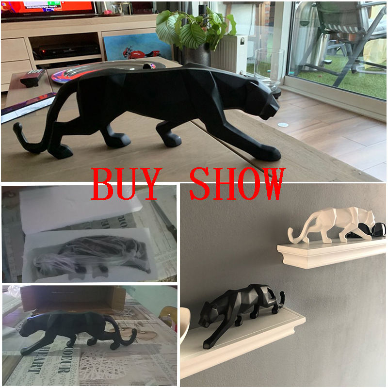 Thumbnail: Nordic Style Furniture Decor - Origami Resin Leopard