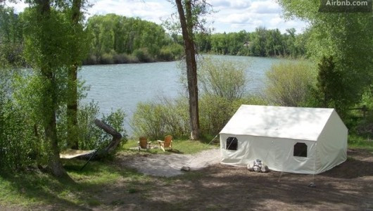 Teton Riverside Wall Tent, IDAHO, UNITED STATES WYOMING, UNITED STATES