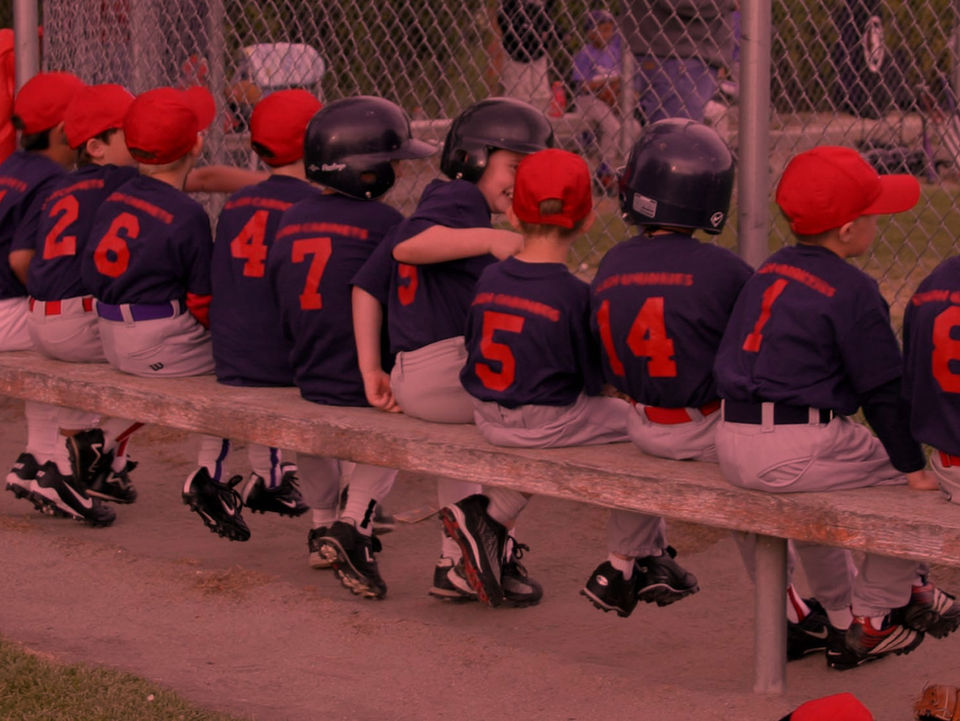 Little League Team on Bench