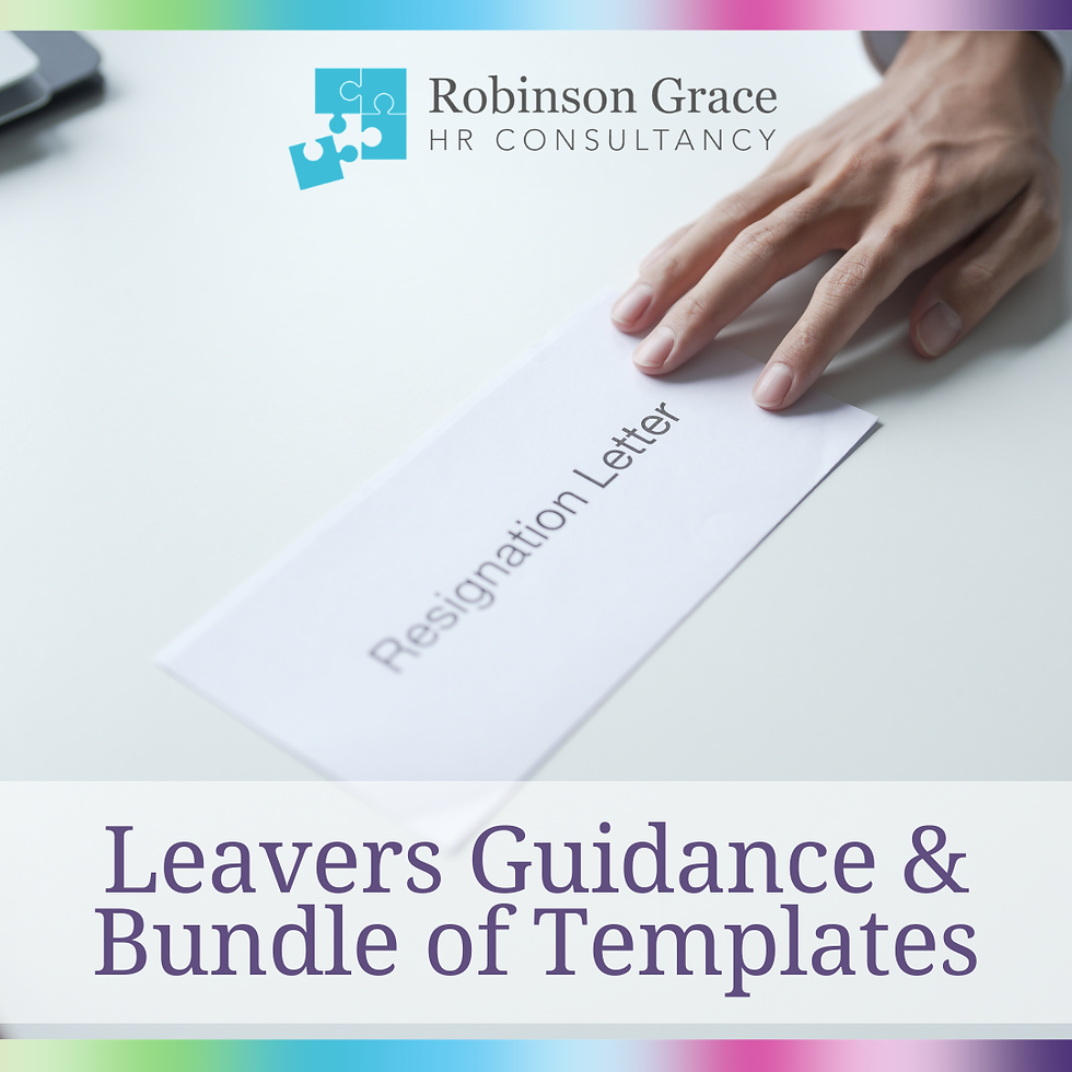 Leavers Guidance & Bundle of Templates