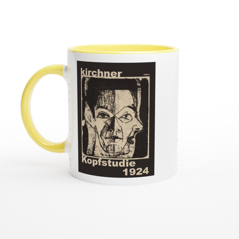 'Kirchner No1' Ceramic Mug with Colour Inside