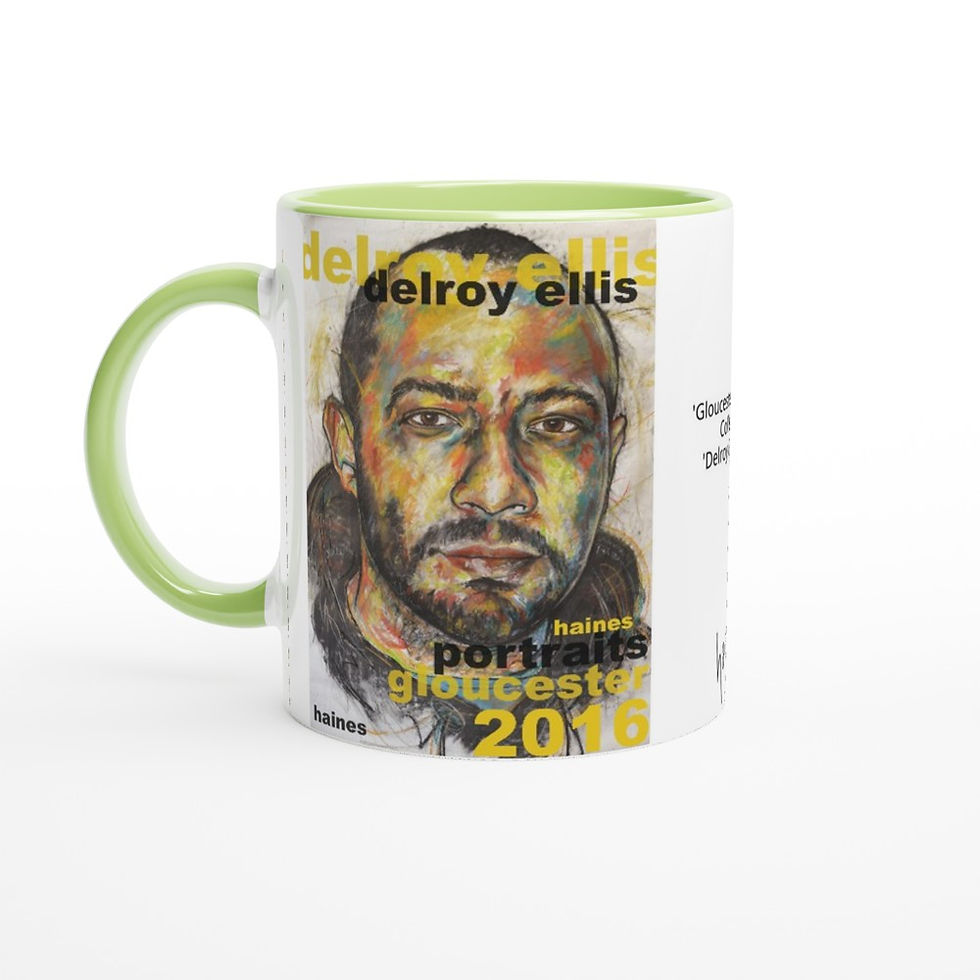 Thumbnail: 'Gloucester Portraits - Delroy Ellis 2016' Ceramic Mug with Colour Inside
