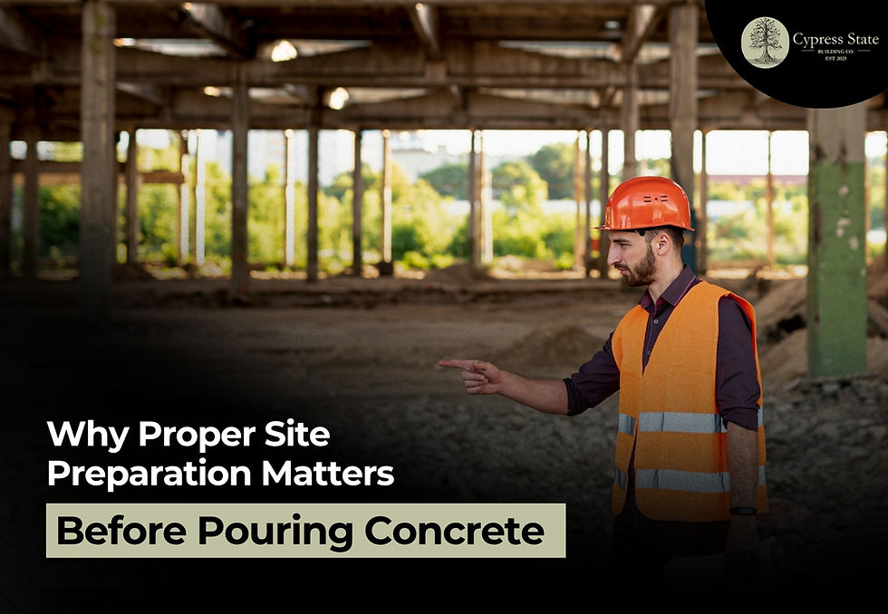 Why Site Preparation Matters Before Pouring Concrete