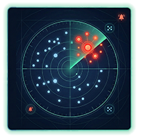 Radar Screen Graphic - AI