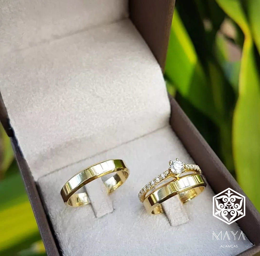 Alianças em 4mm chanfradas