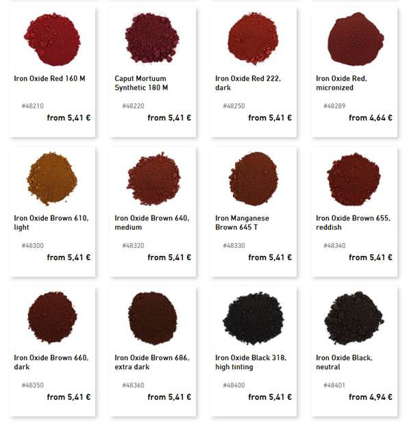 縮圖：Kremer color chart/手工色票 - 氧化鐵顏料