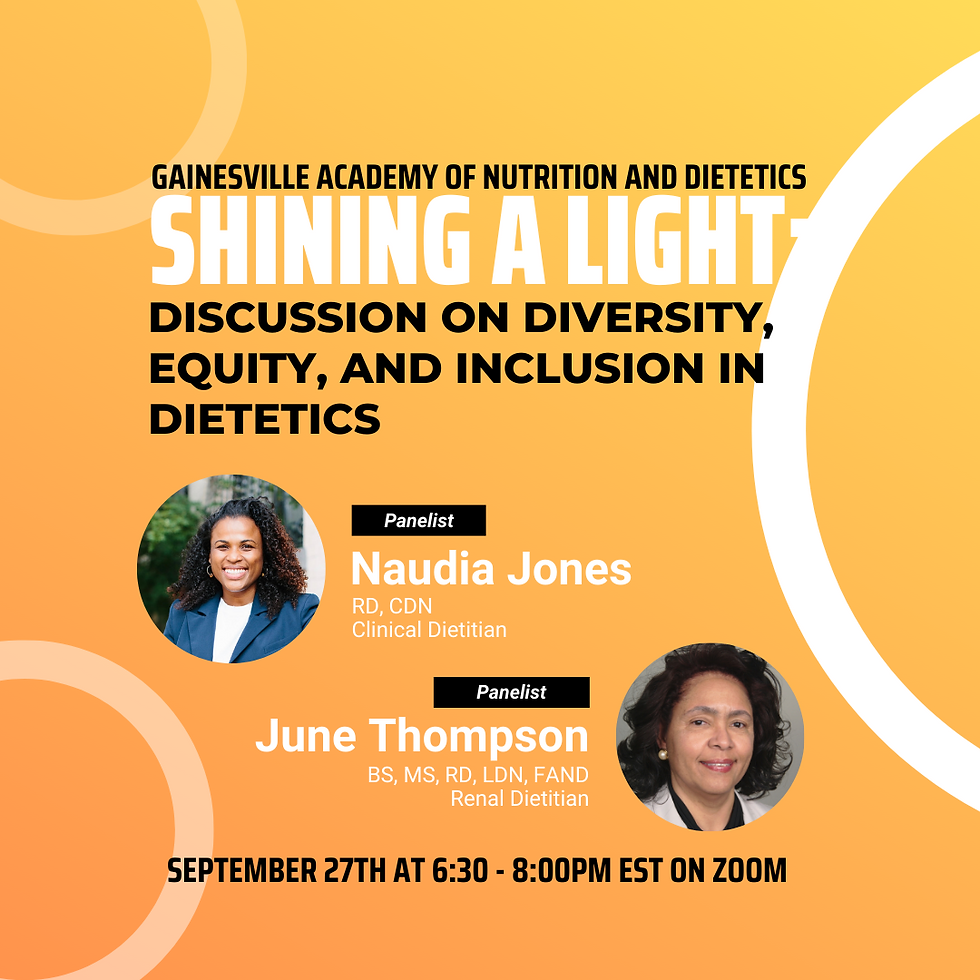 September Kick-Off Meeting: Shining a Light on DEI in Dietetics