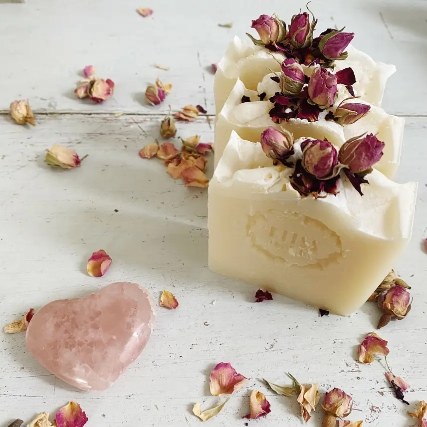 Thumbnail: Love Soap - Rose Geranium with Rose Buds