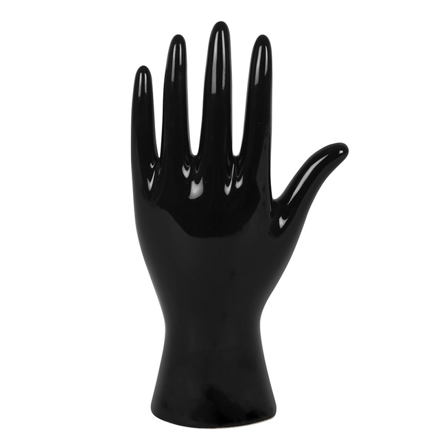 Thumbnail: Black Ceramic Palmistry Hand Ornament
