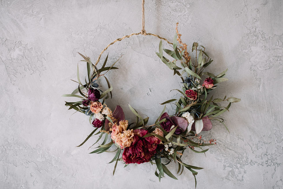 Everlasting Floral Half Wreath Workshop