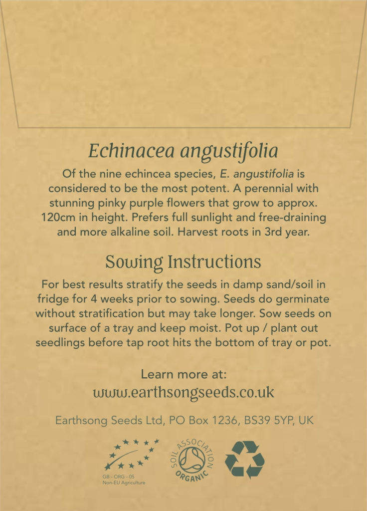 Thumbnail: Echinacea angustifolia: Seed Pack - Organic