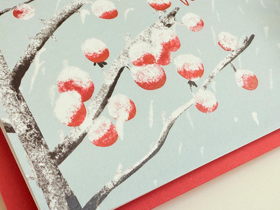 Thumbnail: Weihnachtskarten "Schneebedeckte Beeren"