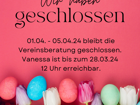 Vereinsberatung geschlossen