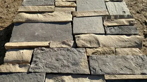 Blue Choctaw & Sooner Wheat Blend stone by Rock-It Natural Stone