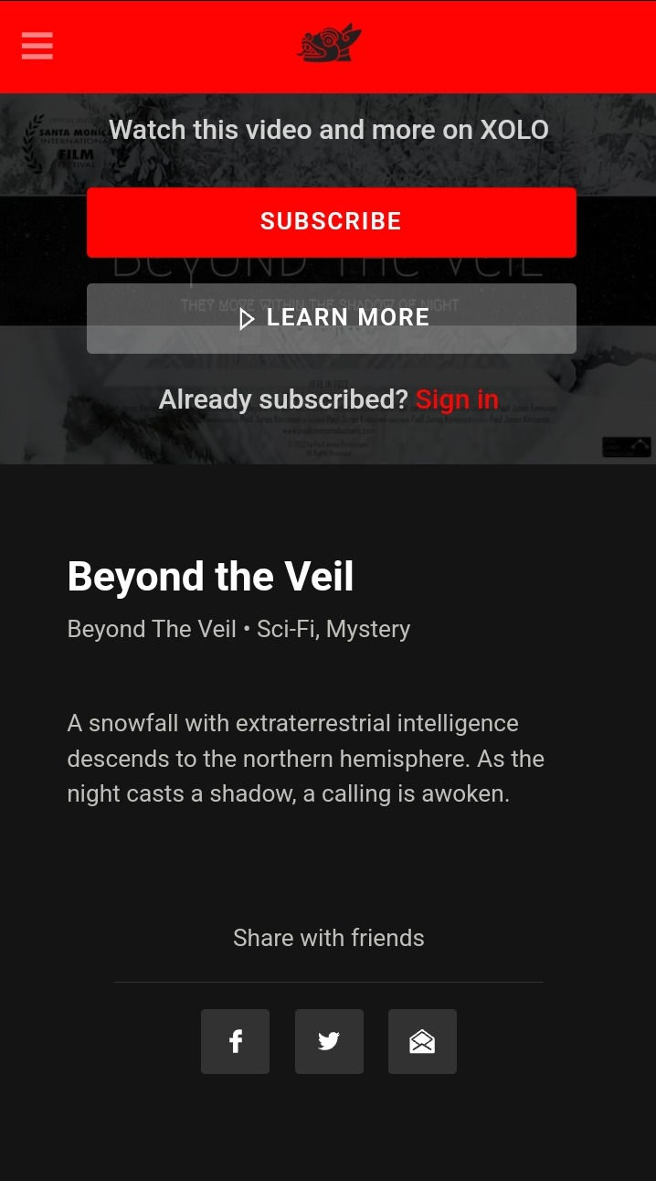 "Beyond the Veil" 2023 (Sci-Fi/Mystery) Short Film