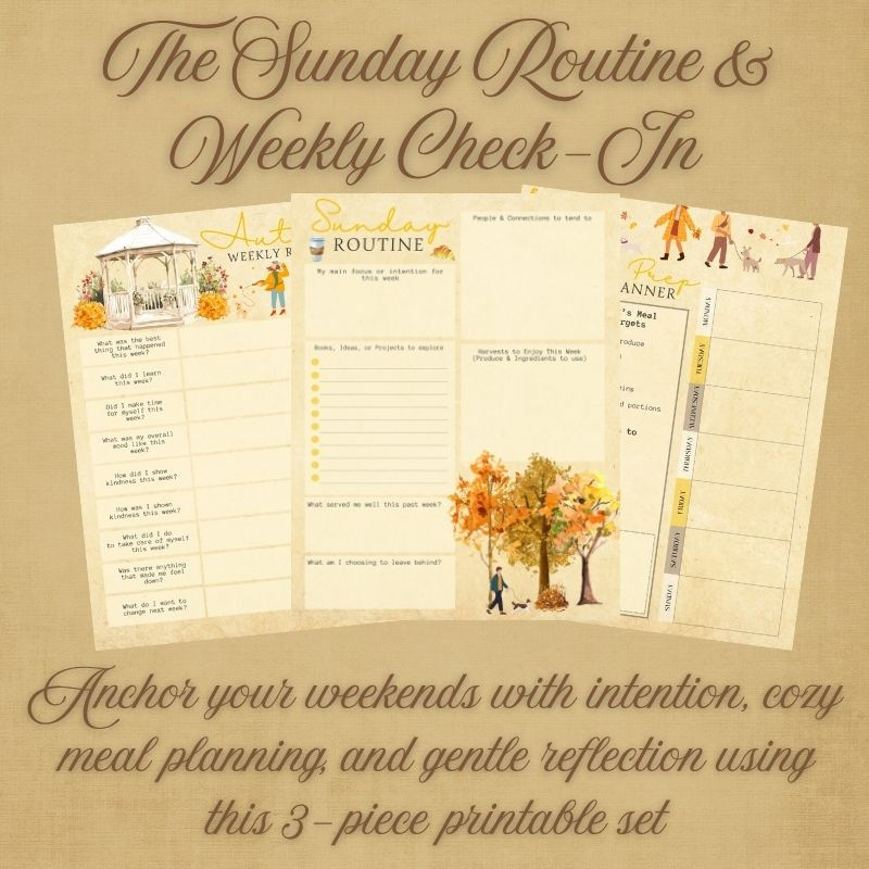 The Sunday Prep Pack | Autumn Printable Weekly Planning Pages