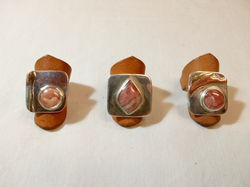 Anillos de Plata 925, bronce y cobre y Rodocrositas