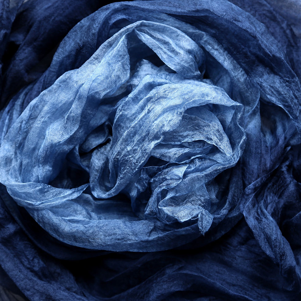 サムネイル： Storm, hand-dyed Margilan silk, sparse gauze, 3 yards