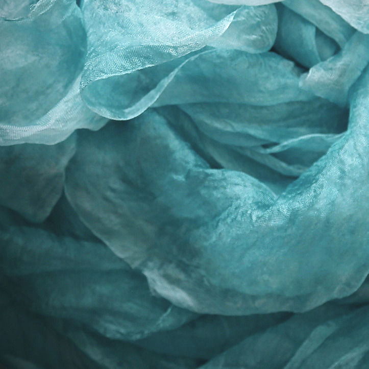 Icy, hand-dyed Margilan silk, sparse gauze, 1 yard