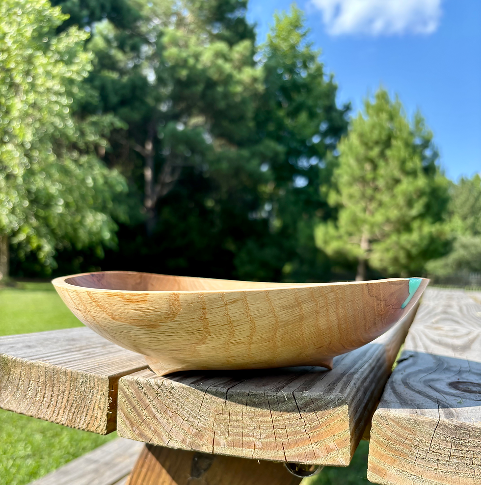 Thumbnail: 9 x 2 Warped Oak Bowl