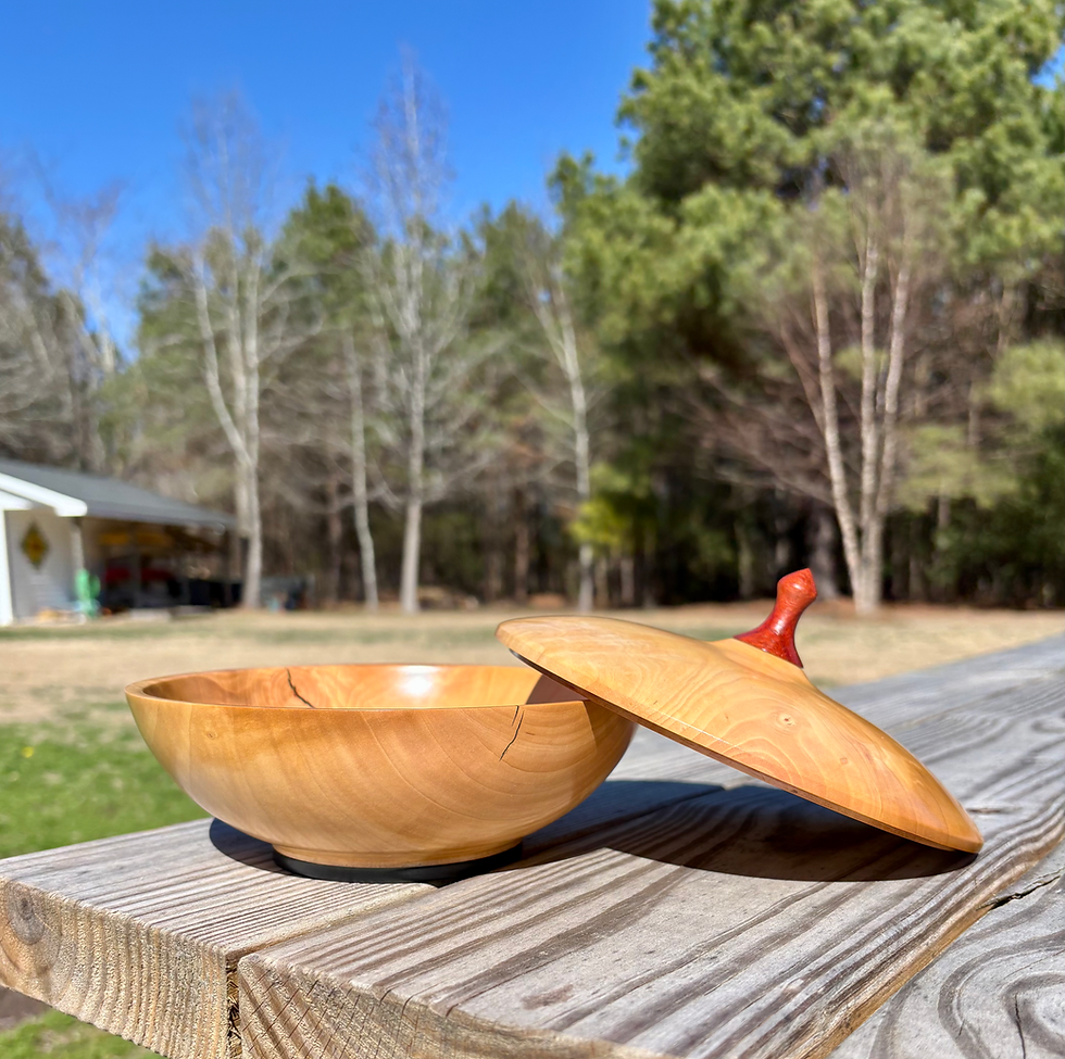 Thumbnail: 7 x 3.5 Bradford Pear Lidded Bowl