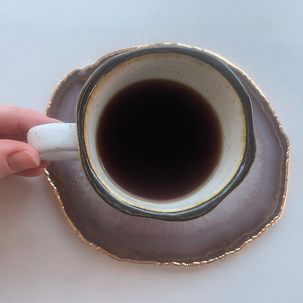 Miniatura: Base Ágata Clara com Borda Dourada M