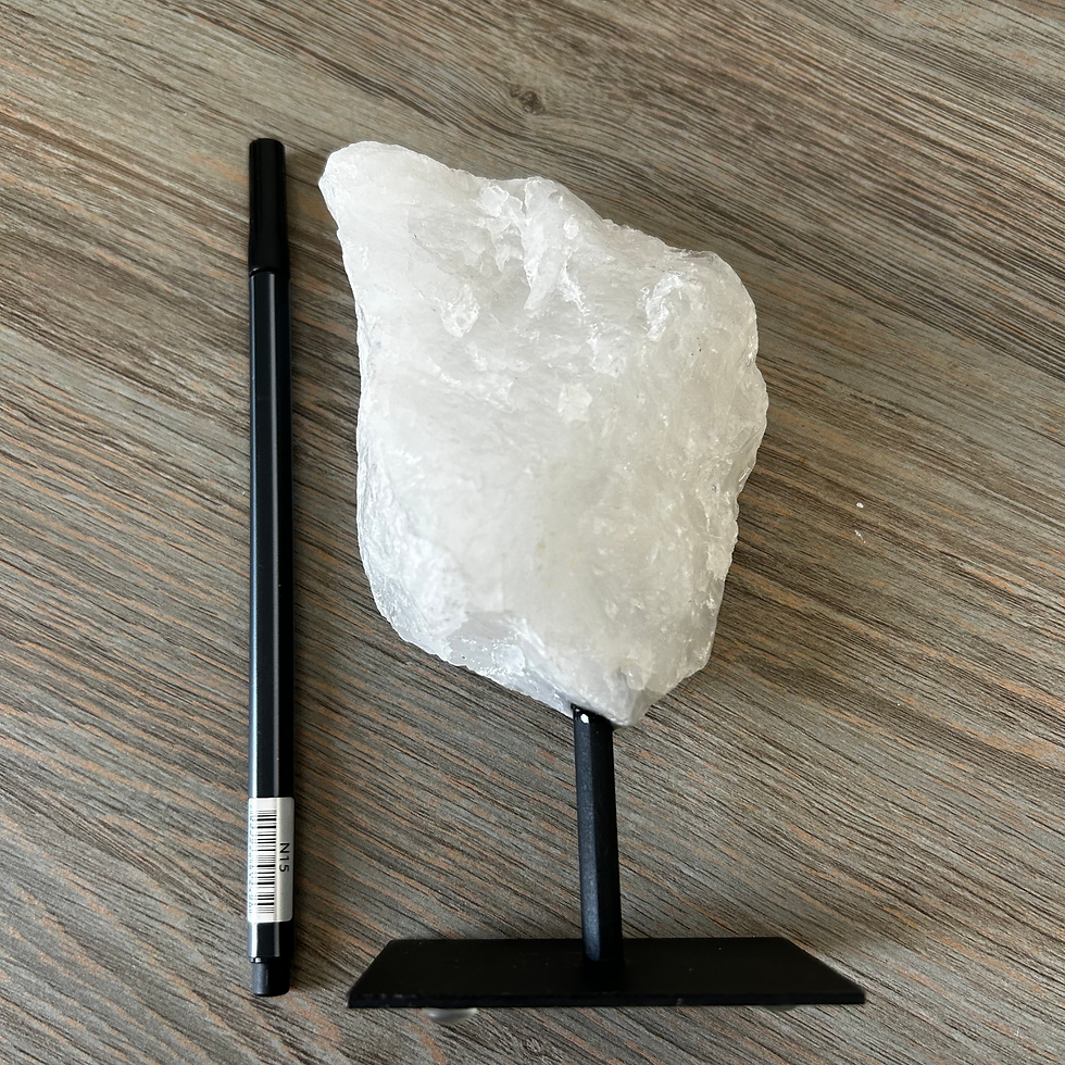 Miniatura: Escultura Quartzos com base metálica (unidade)