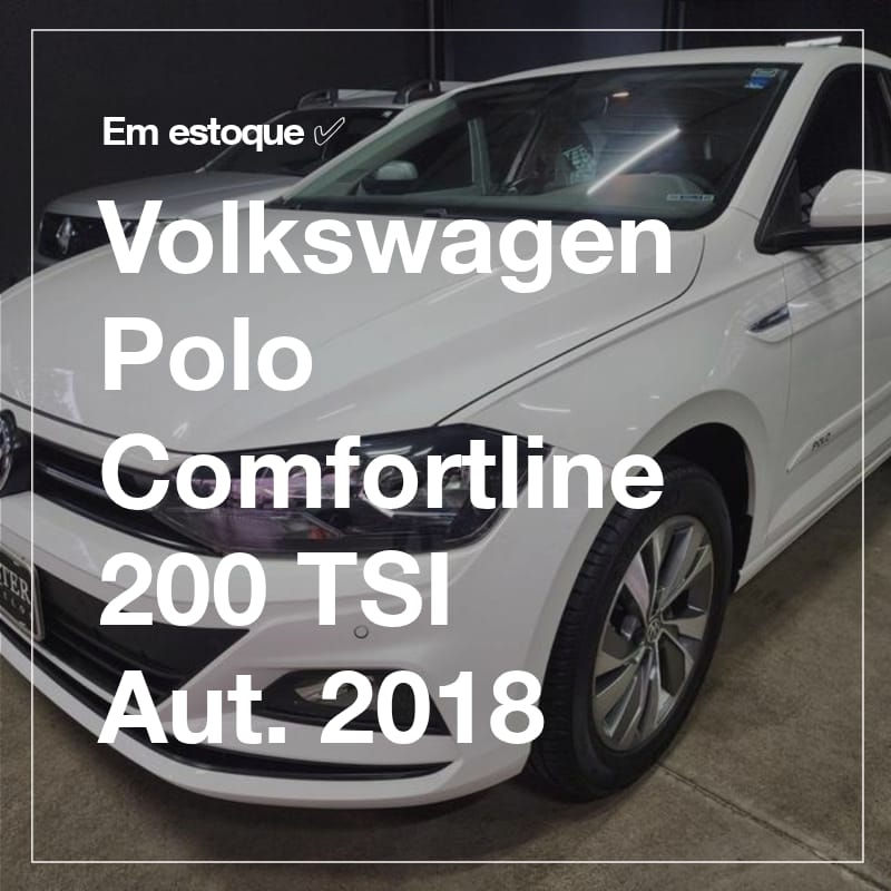 Carro  Volkswagen Polo Comfortline 200 TSI Aut. 2018 Em estoque. A venda Em estoque. Em São José do Rio Preto - SP