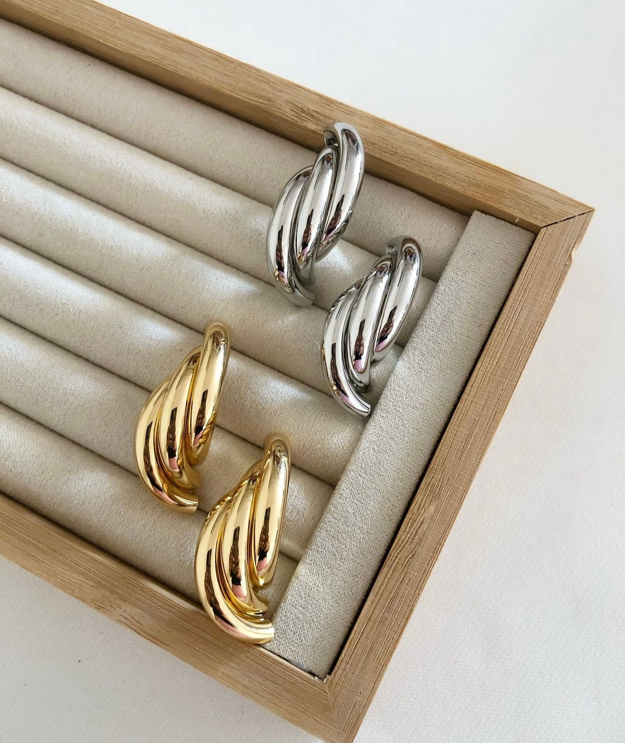 Vip Bottega Gümüş Küpe