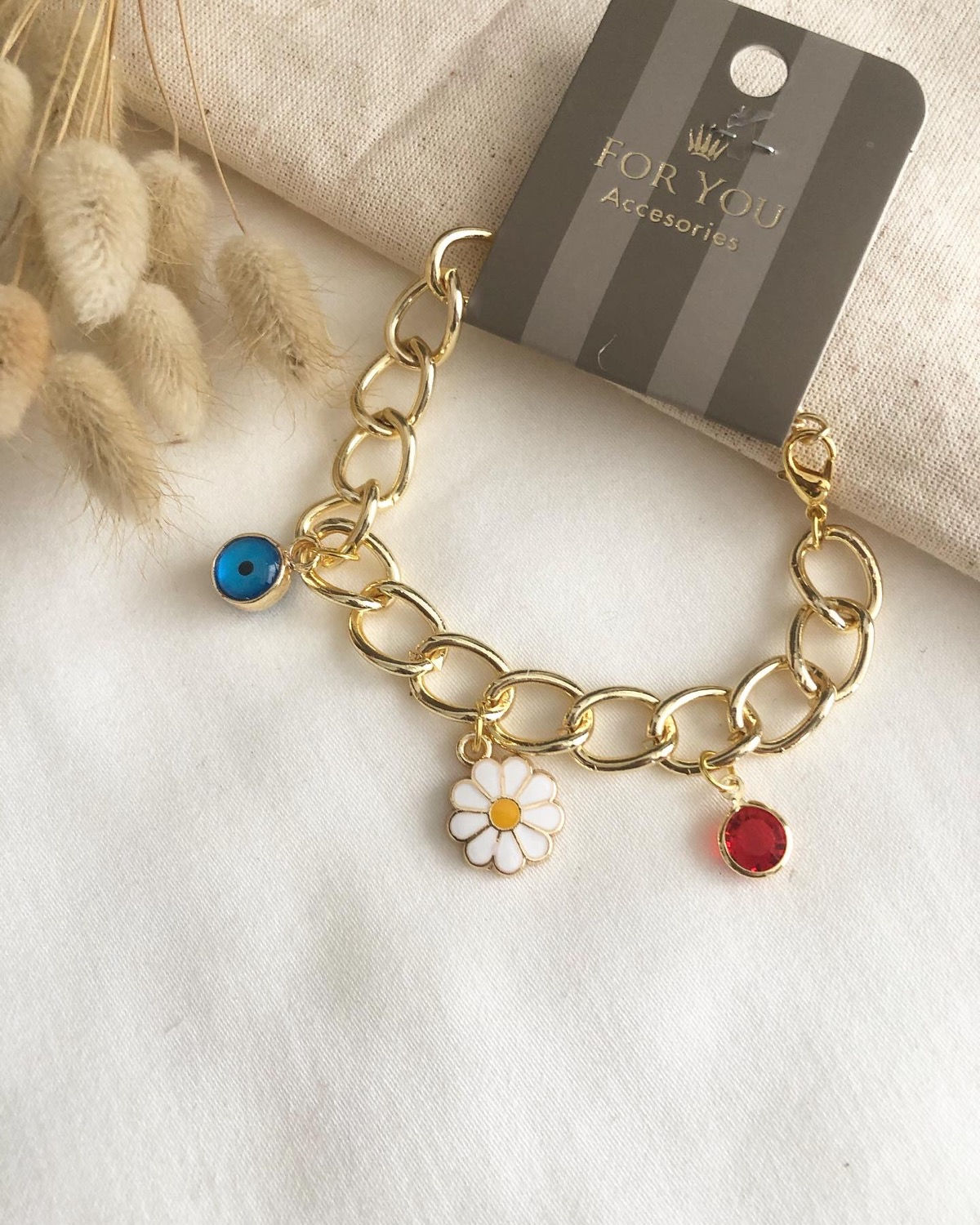 Bijuteri Papatya Charm Bileklik