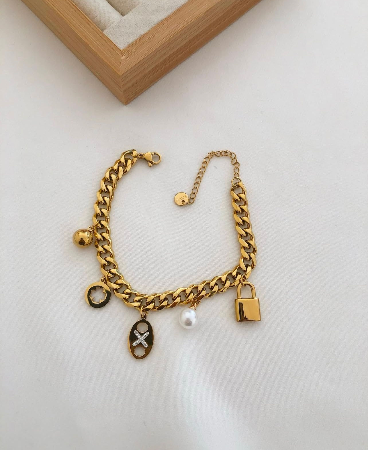 Çelik Charm Zincir Bileklik