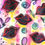 Thumbnail: Cosmic Kiss Sweet Tart Pop Art Fabric Mixed Media Tote Bag Polyes