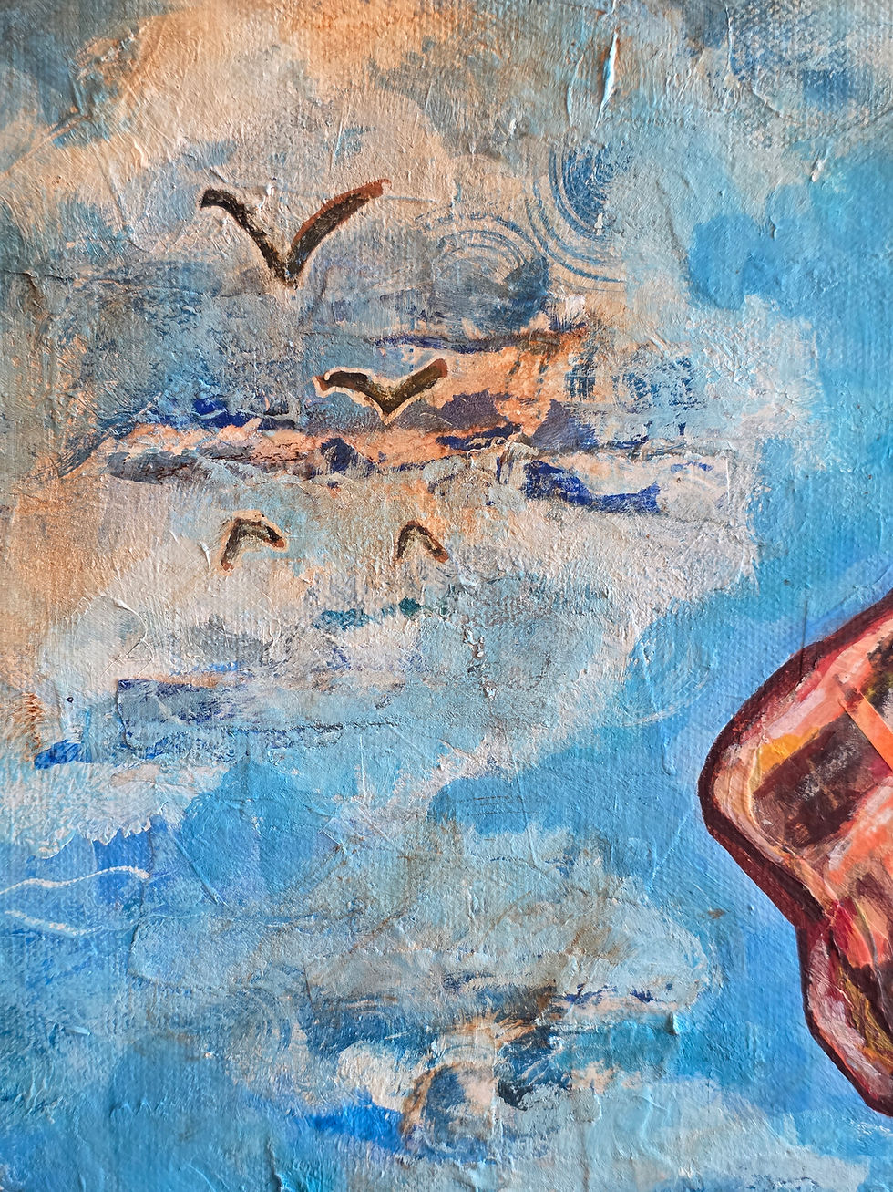 Thumbnail: Balanced Rock at Garden of the Gods Landscape 12IN x 12IN Mixed Media Painting