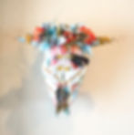 Thumbnail: TALLY Painted Cow Steer Skull Animal Wall Art Decor Art 20x16x5