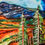 Thumbnail: Golden Red Rocks Landscape 22IN x 18IN Mixed Media Canvas Wall Art Painting