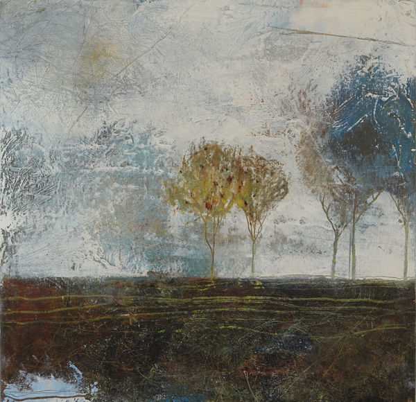 Gallery. Oil and cold wax. Trees. Landscape. Somerset. Painting.