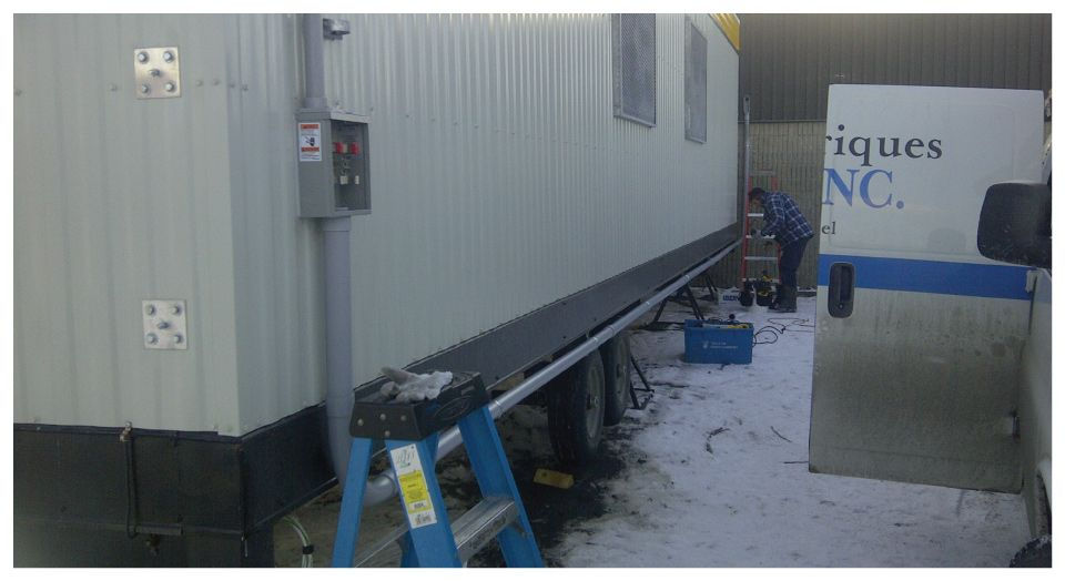 Branchement roulotte de chantier