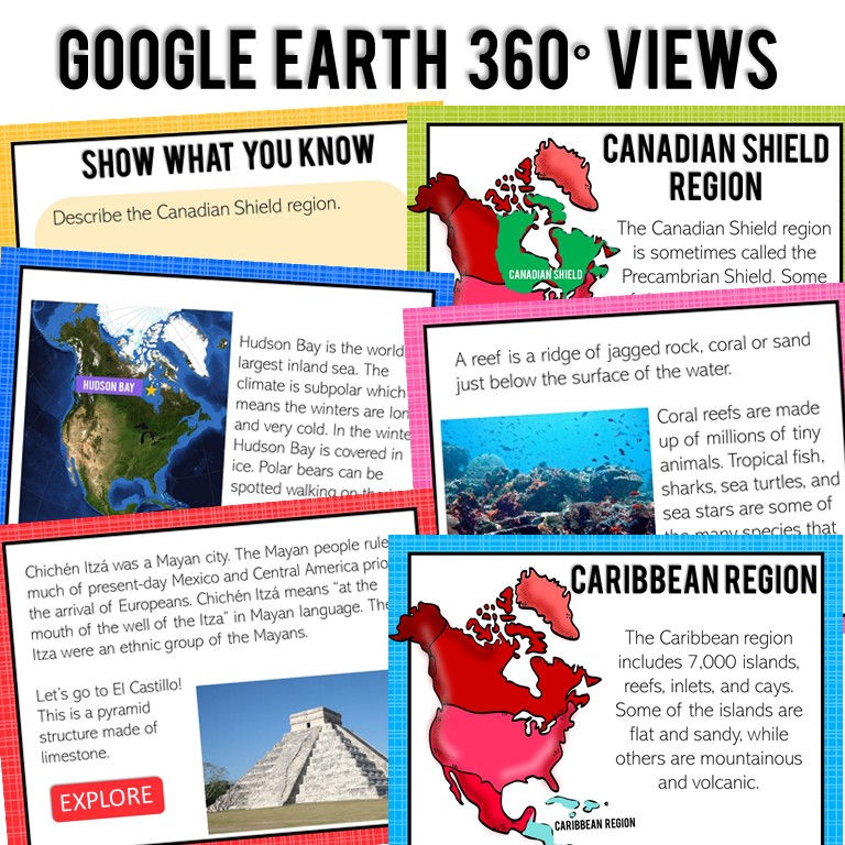 Thumbnail: Regions of North America Virtual Field Trip Distance Learning Google Exploration