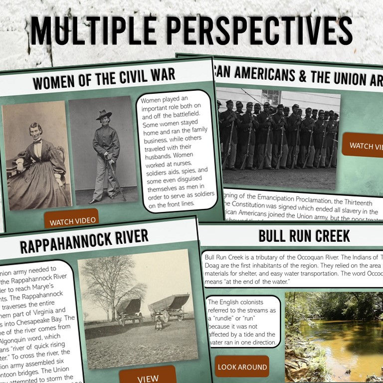 Teach the American Civil War from multiple perspectives with interactive slides