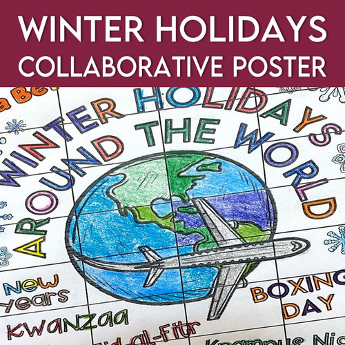 Winter Holidays Around the World Collaborative Poster with Reading ...