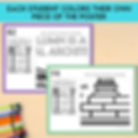 Each student colors their own piece of the Greek Columns poster