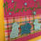 Thumbnail: Pink with bright yellow stitched die cuts.  Pink, yellow, green, and blue ribbon border, with little blue sheep.  "The Lord is My Shepard." Psalm 23 is in green cursive writting, with blue gem embellishments.