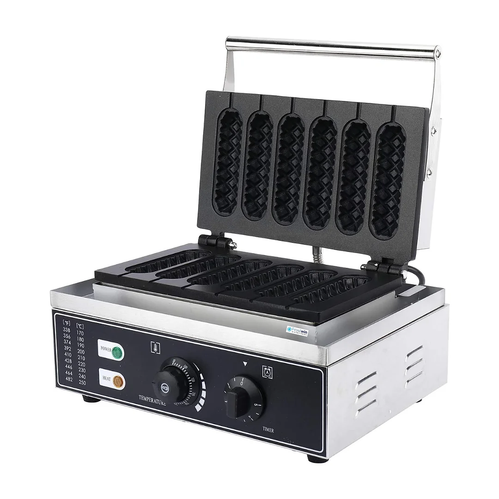 Frostwin Electric 6 Slot Lolly Stick Waffle Commercial Waffle Maker
